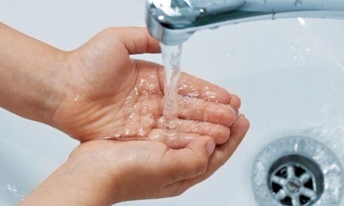 hand washing to prevent parasite invasion